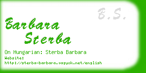 barbara sterba business card